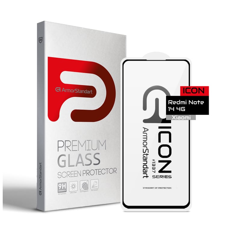 Скло захисне Armorstandart Icon Xiaomi Redmi Note 14 4G Black (ARM79673) - фото 1