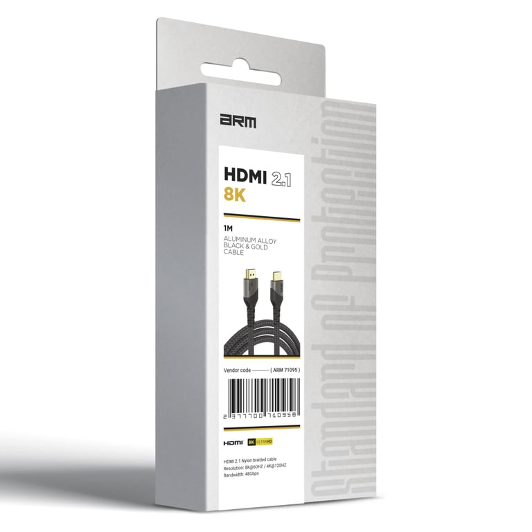 Кабель мультимедійний HDMI M to HDMI M 2.0m V2.1 8K black Armorstandart (ARM71096) - фото 3