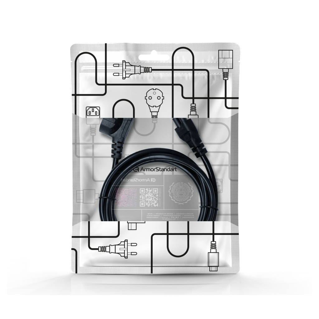 Кабель живлення C5 1.8m black Armorstandart (ARM73122) - фото 3 Кабель живлення C5 1.8m black Armorstandart (ARM73122) - фото 3