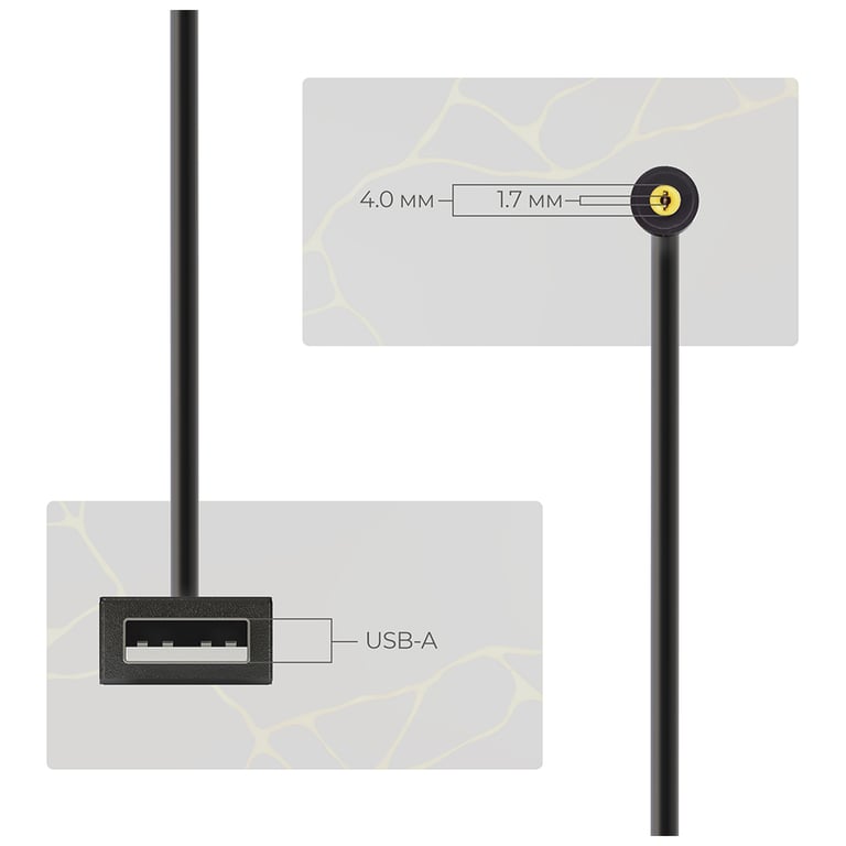 Кабель живлення USB to DC 4.0x1.7mm 12V 0.8m Armorstandart (ARM79301) - фото 3