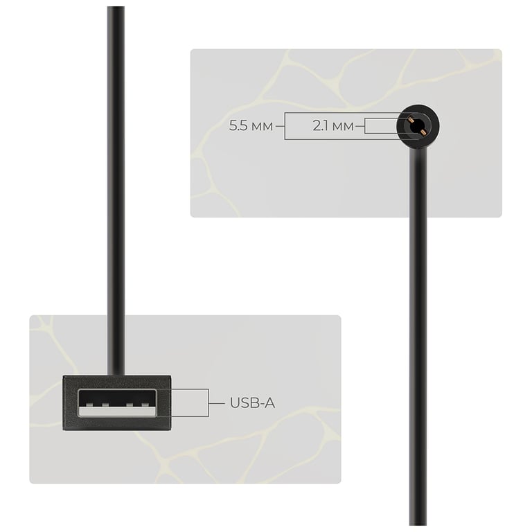 Кабель живлення USB to DC 5.5x2.1mm 9V 0.8m Armorstandart (ARM65662) - фото 3