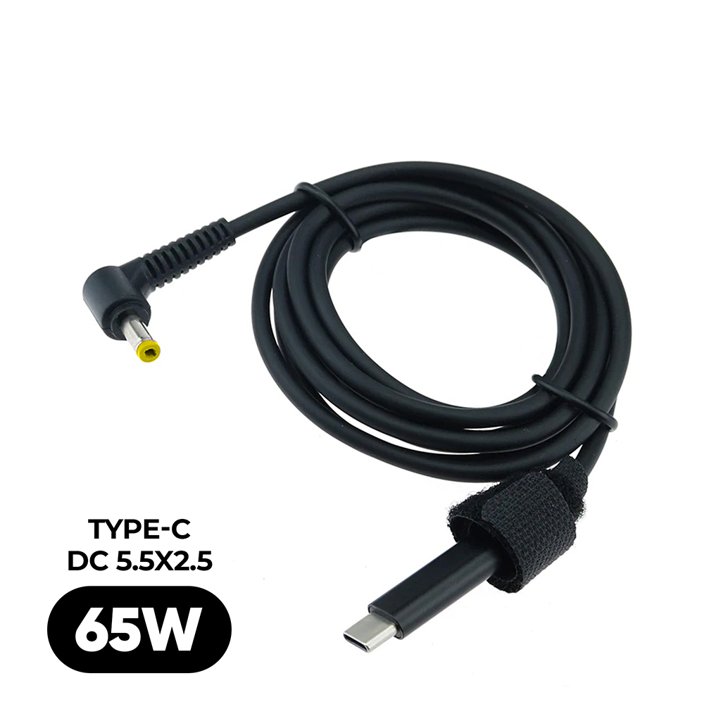 Кабель живлення USB-C to DC 5.5x2.5mm 18.5-20V 1.0m Armorstandart (ARM79417) Кабель живлення USB-C to DC 5.5x2.5mm 18.5-20V 1.0m Armorstandart (ARM79417)