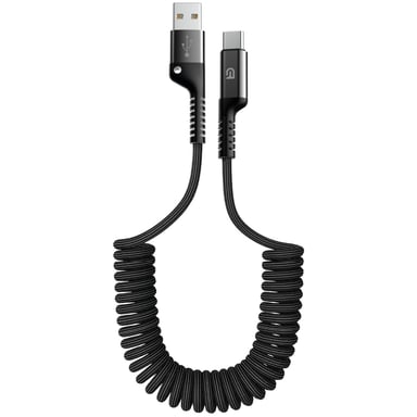 Дата кабель USB 2.0 AM to USB-C 1.0m Spiral 2.4A black Armorstandart (ARM75390) - фото 1