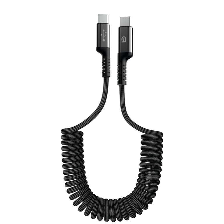 Дата кабель USB-C to USB-C 1.0m Spiral 3A Black Armorstandart (ARM75392) - фото 1