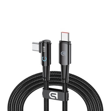Дата кабель USB-C to USB-C 1.2m 90-degree 100W black Armorstandart (ARM75870) - фото 1