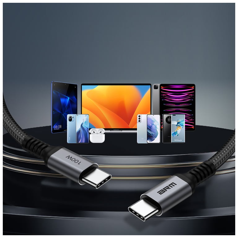 Дата кабель USB-C to USB-C 2.0m PD 100W black-grey Armorstandart (ARM69371) - фото 3