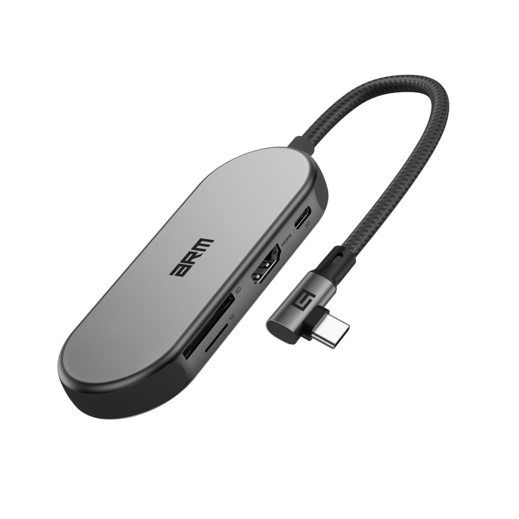 Концентратор Armorstandart Angle USB-C to HDMI 4K, RJ45, PD, 2USB, SD, microSD Grey (ARM86022) Концентратор Armorstandart Angle USB-C to HDMI 4K, RJ45, PD, 2USB, SD, microSD Grey (ARM86022)