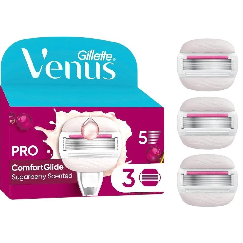 Змінні касети Gillette Venus Comfortglide Olay Sugarberry 3 шт. (8700216674164) - фото 1 Змінні касети Gillette Venus Comfortglide Olay Sugarberry 3 шт. (8700216674164) - фото 1