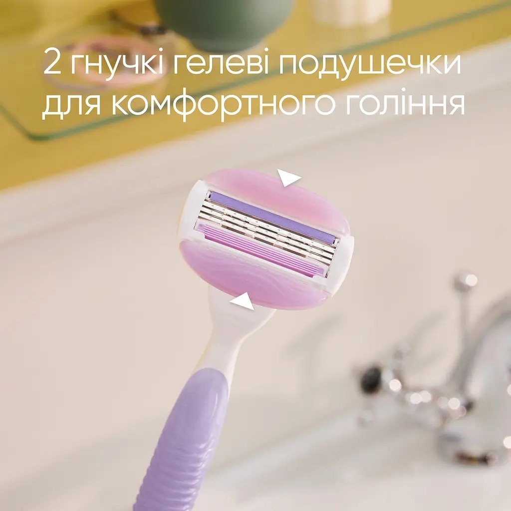 Бритва Gillette Venus ComfortGlide Breeze з 4 змінними картриджами (8700216895538) - фото 3 Бритва Gillette Venus ComfortGlide Breeze з 4 змінними картриджами (8700216895538) - фото 3