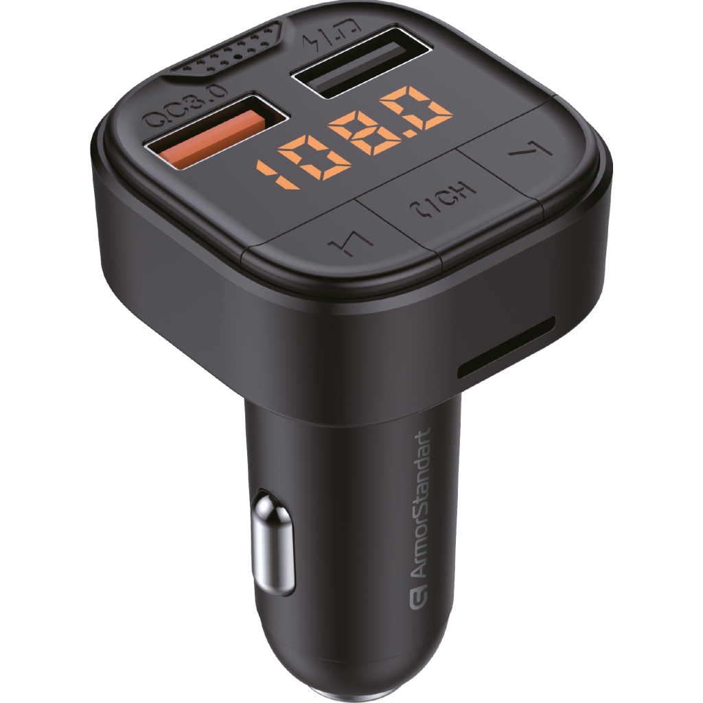 FM модулятор Armorstandart ASF1 18W QC3.0 2xUSB black (ARM82826) FM модулятор Armorstandart ASF1 18W QC3.0 2xUSB black (ARM82826)