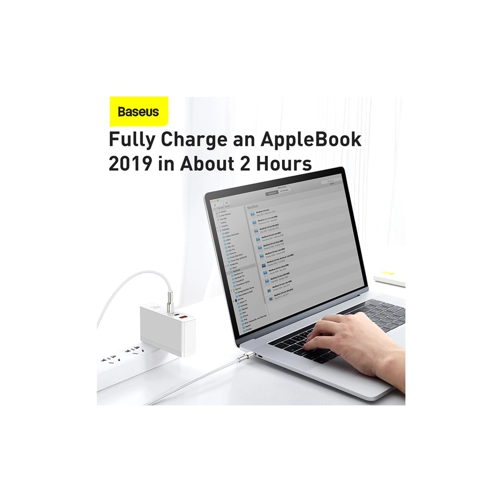 Дата кабель USB-C to USB-C 2.0m Cafule Metal PD 100W white Baseus (CATJK-D02) - фото 11 Дата кабель USB-C to USB-C 2.0m Cafule Metal PD 100W white Baseus (CATJK-D02) - фото 11