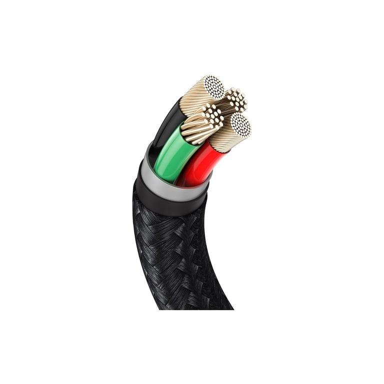 Дата кабель USB 2.0 AM to Lightning 1.0m Cafule Metal 2.4A black Baseus (CALJK-A01) - фото 6