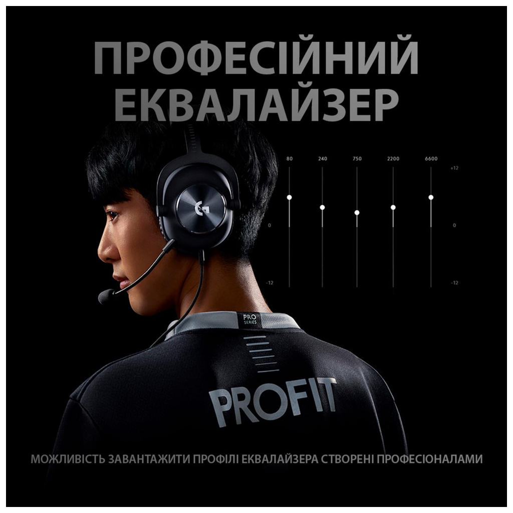 Навушники Logitech G PRO X Gaming Headset + Stand USB Black (991-000358) - фото 4 Навушники Logitech G PRO X Gaming Headset + Stand USB Black (991-000358) - фото 4