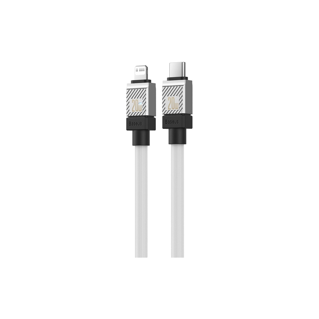 Дата кабель USB-C to Lightning 2.0m CoolPlay Fast Charging 20W white Baseus (CAKW000102) - фото 2 Дата кабель USB-C to Lightning 2.0m CoolPlay Fast Charging 20W white Baseus (CAKW000102) - фото 2