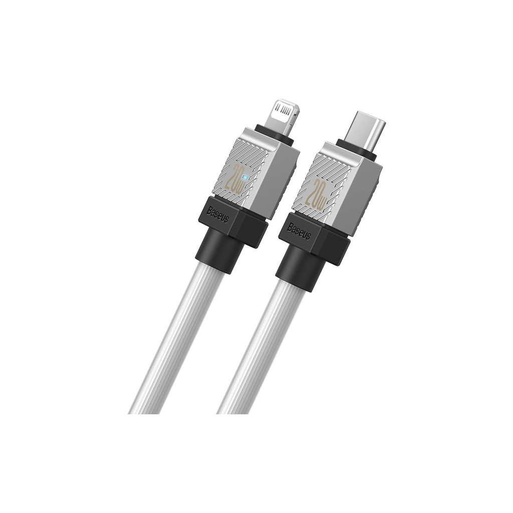 Дата кабель USB-C to Lightning 2.0m CoolPlay Fast Charging 20W white Baseus (CAKW000102) - фото 4 Дата кабель USB-C to Lightning 2.0m CoolPlay Fast Charging 20W white Baseus (CAKW000102) - фото 4
