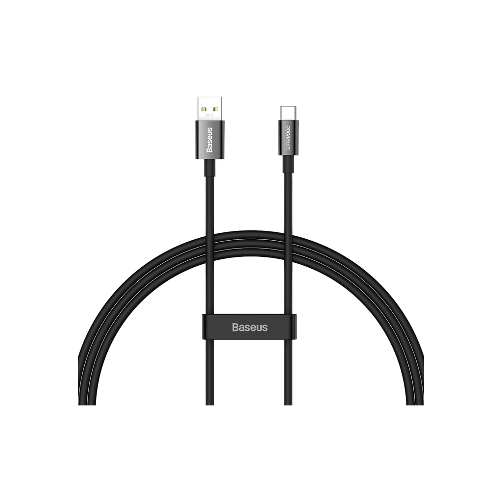 Дата кабель USB 2.0 AM to USB-C 1.0m Superior Fast Charging 60W black Baseus (CAYS000901) - фото 1