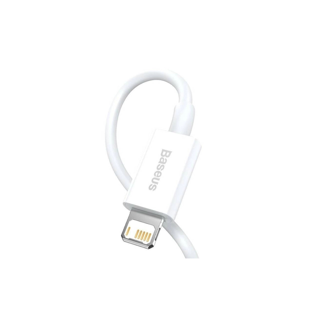 Дата кабель USB 2.0 AM to Lightning 1.5m Superior Fast Charging 2.4A white Baseus (CALYS-B02) - фото 2 Дата кабель USB 2.0 AM to Lightning 1.5m Superior Fast Charging 2.4A white Baseus (CALYS-B02) - фото 2