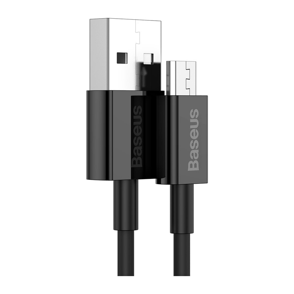 Дата кабель USB 2.0 AM to Micro 5P 2.0m Superior Fast Charging 2A black Baseus (CAMYS-A01) - фото 2 Дата кабель USB 2.0 AM to Micro 5P 2.0m Superior Fast Charging 2A black Baseus (CAMYS-A01) - фото 2