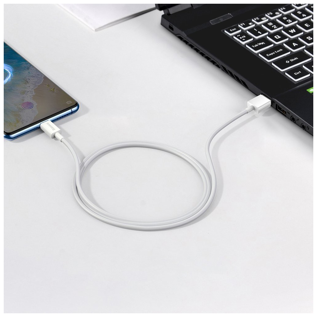 Дата кабель USB 2.0 AM to Micro 5P 2.0m Superior Fast Charging 2A white Baseus (CAMYS-A02) - фото 6 Дата кабель USB 2.0 AM to Micro 5P 2.0m Superior Fast Charging 2A white Baseus (CAMYS-A02) - фото 6