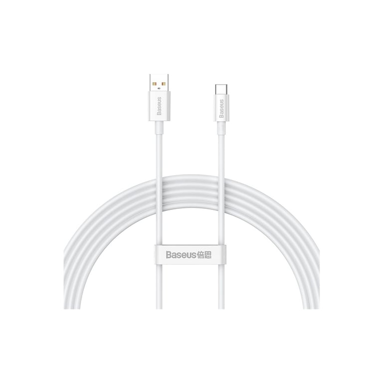 Дата кабель USB 2.0 AM to USB-C 2.0m Superior Fast Charging 100W moon white Baseus (P10320102214-03)