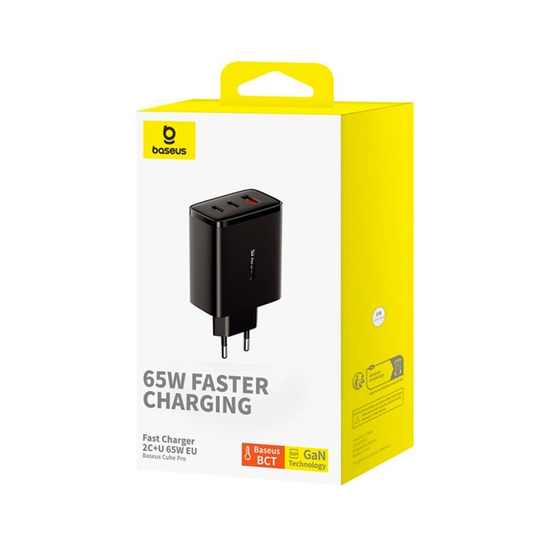 Зарядний пристрій Baseus Cube Pro Fast Charger 2C+U 65W black (P10152301113-00) - фото 7