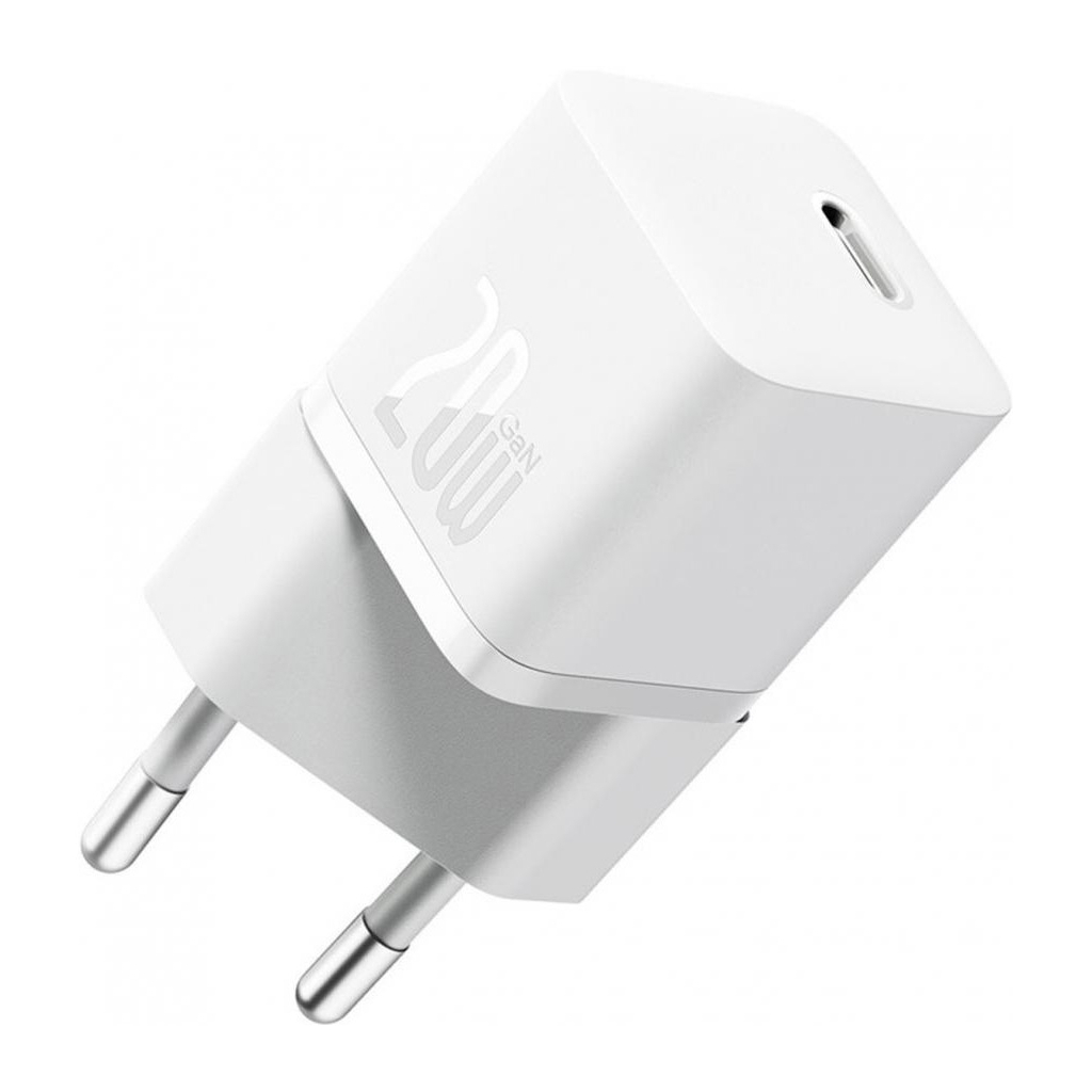 Зарядний пристрій Baseus GaN5 Fast Charger USB-C 20W white (CCGN050102) - фото 1