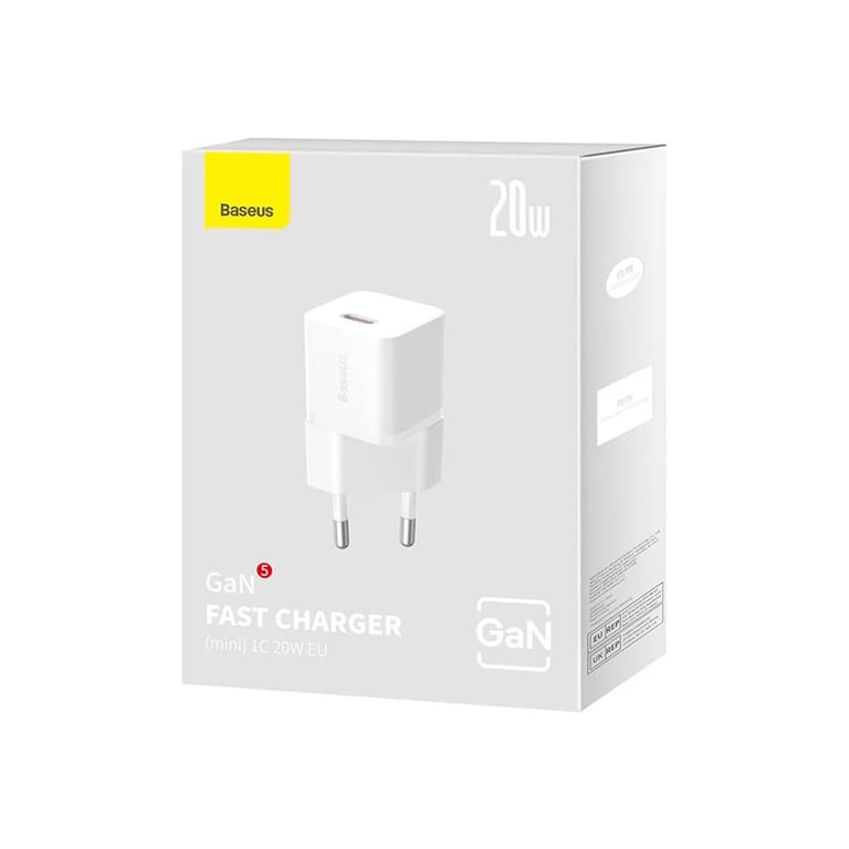Зарядний пристрій Baseus GaN5 Fast Charger USB-C 20W white (CCGN050102) - фото 6