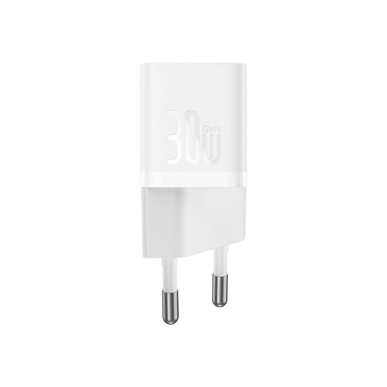 Зарядний пристрій Baseus GaN5 Fast Charger USB-C 30W + Cable 1.0m Type-C 100W white (P10110902213-00) - фото 3