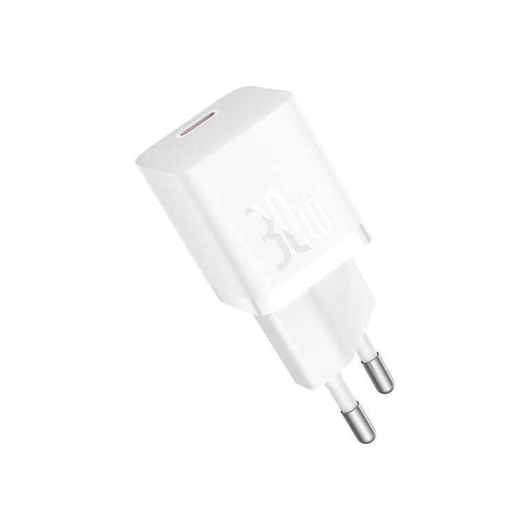 Зарядний пристрій Baseus GaN5 Fast Charger USB-C 30W + Cable 1.0m Type-C 100W white (P10110902213-00) - фото 4