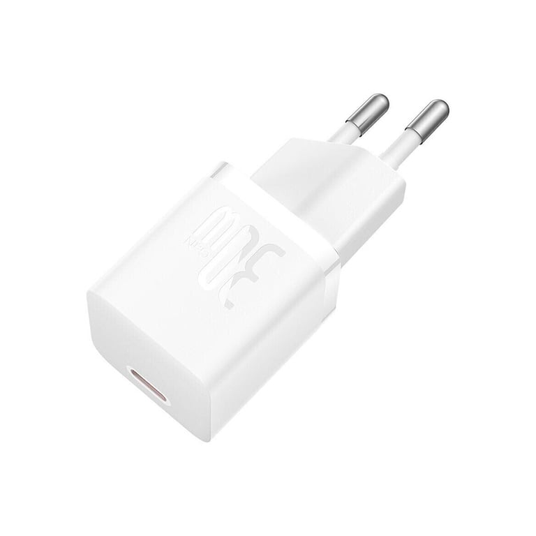 Зарядний пристрій Baseus GaN5 Fast Charger USB-C 30W + Cable 1.0m Type-C 100W white (P10110902213-00) - фото 5