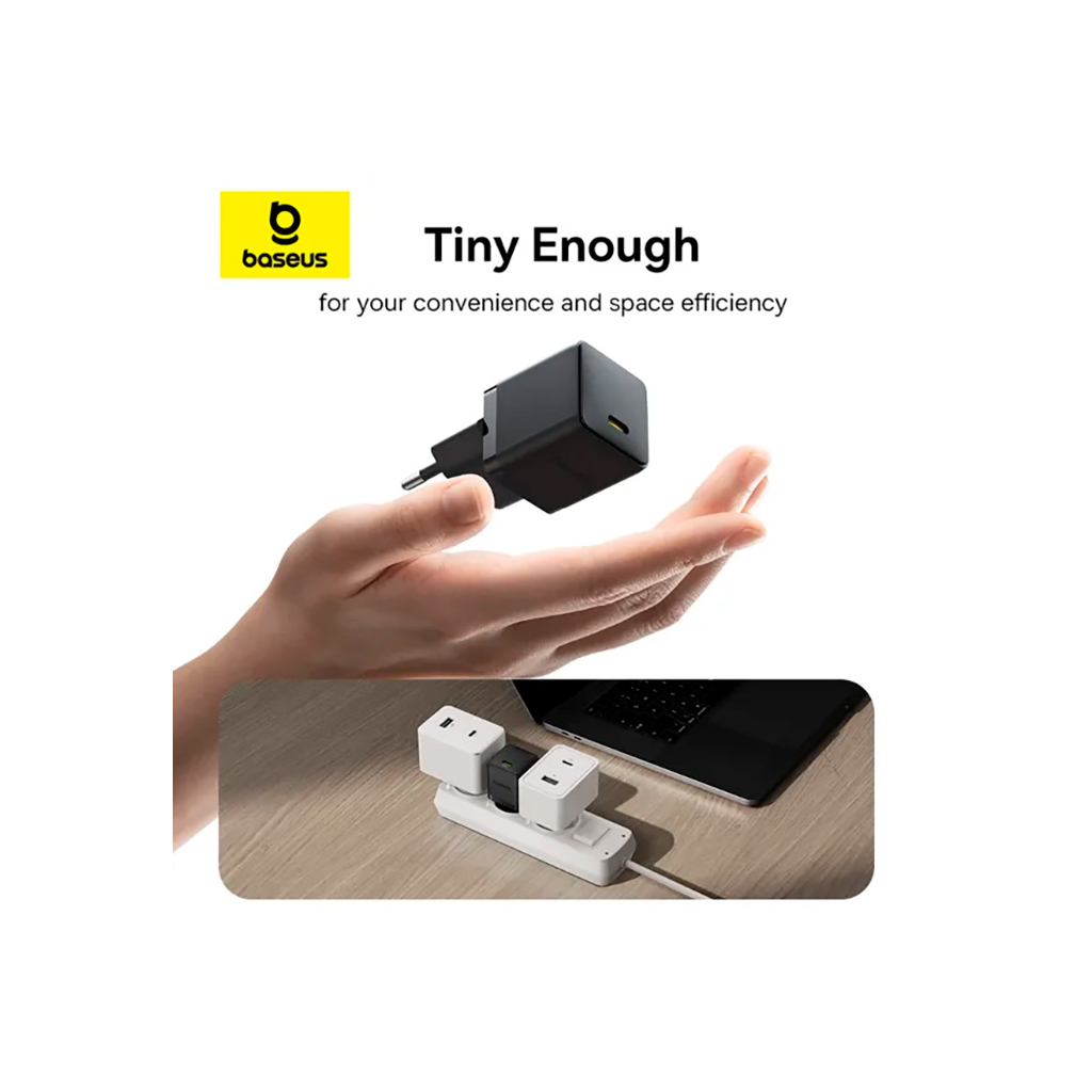 Зарядний пристрій Baseus Palm Fast Charger 1C 20W + Cable 1.0m Type-C 60W black (P10111602113-01) - фото 11 Зарядний пристрій Baseus Palm Fast Charger 1C 20W + Cable 1.0m Type-C 60W black (P10111602113-01) - фото 11