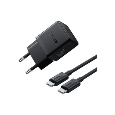 Зарядний пристрій Baseus Palm Fast Charger 1C 30W + Cable 1.0m Type-C 60W black (P10111605113-01) - фото 1
