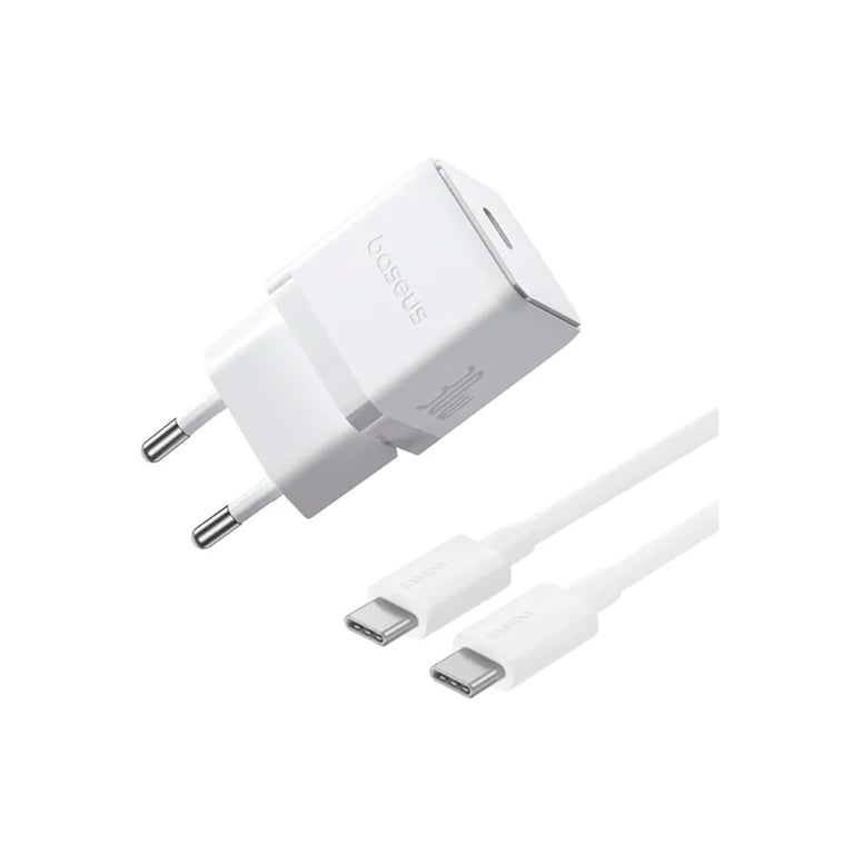 Зарядний пристрій Baseus Palm Fast Charger 1C 30W + Cable 1.0m Type-C 60W white (P10111605213-01) - фото 1