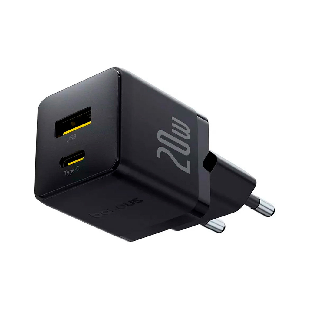 Зарядний пристрій Baseus Palm Fast Charger C+U 20W black (P10111608113-00) - фото 2 Зарядний пристрій Baseus Palm Fast Charger C+U 20W black (P10111608113-00) - фото 2