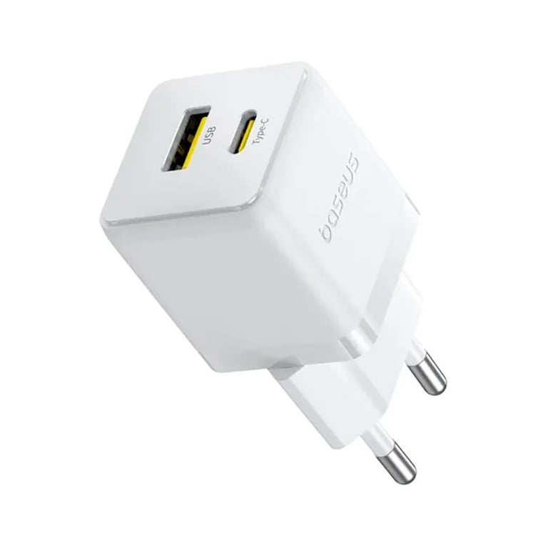 Зарядний пристрій Baseus Palm Fast Charger C+U 20W moon white (P10111608213-00) - фото 1