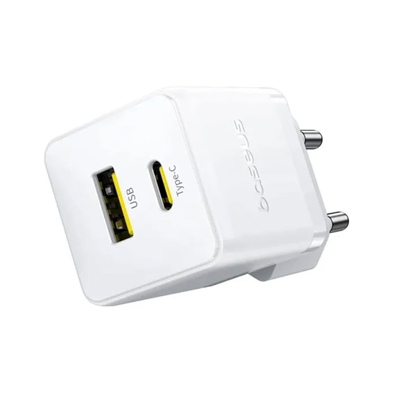Зарядний пристрій Baseus Palm Fast Charger C+U 20W moon white (P10111608213-00) - фото 2