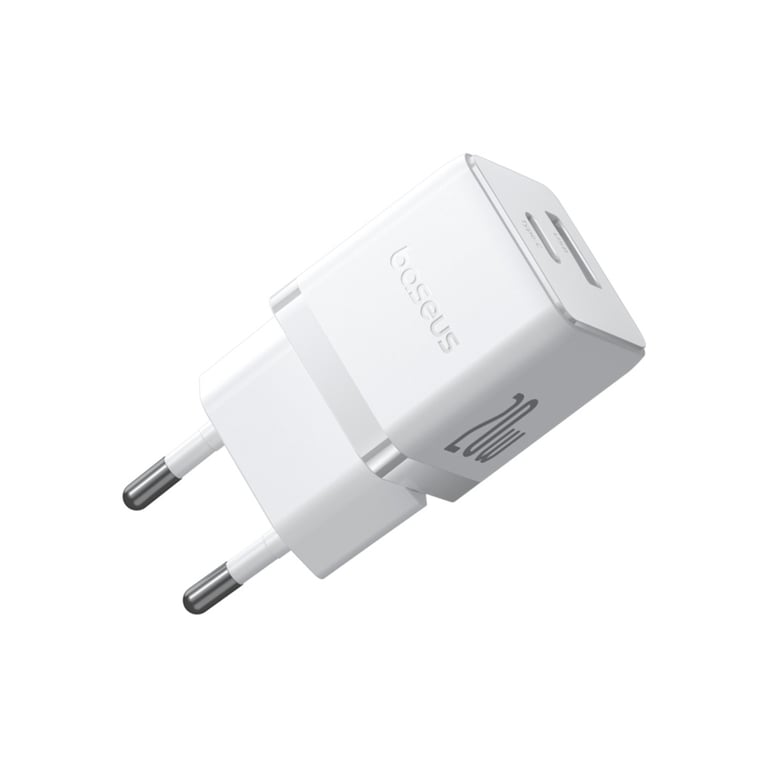 Зарядний пристрій Baseus Palm Fast Charger C+U 20W moon white (P10111608213-00) - фото 4