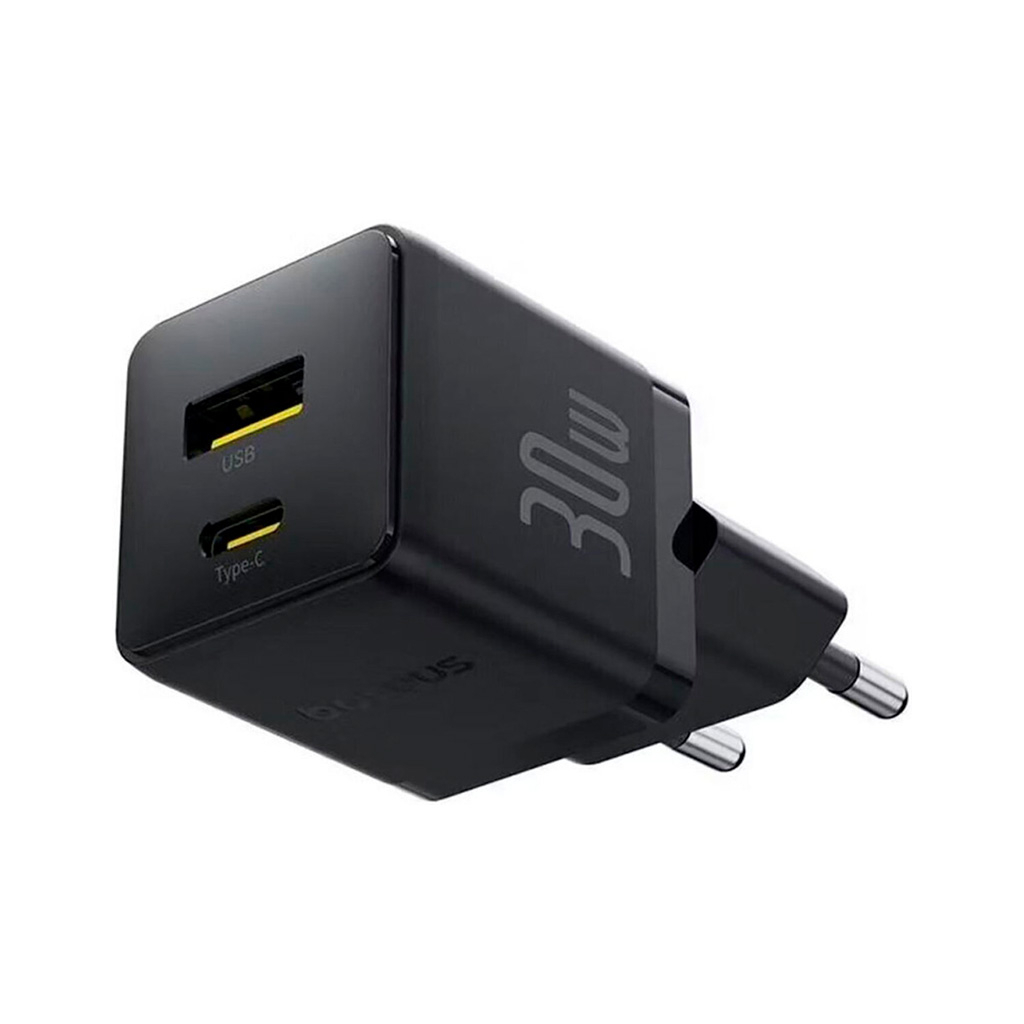 Зарядний пристрій Baseus Palm Fast Charger C+U 30W cluster black (P1011160A113-00) - фото 2 Зарядний пристрій Baseus Palm Fast Charger C+U 30W cluster black (P1011160A113-00) - фото 2
