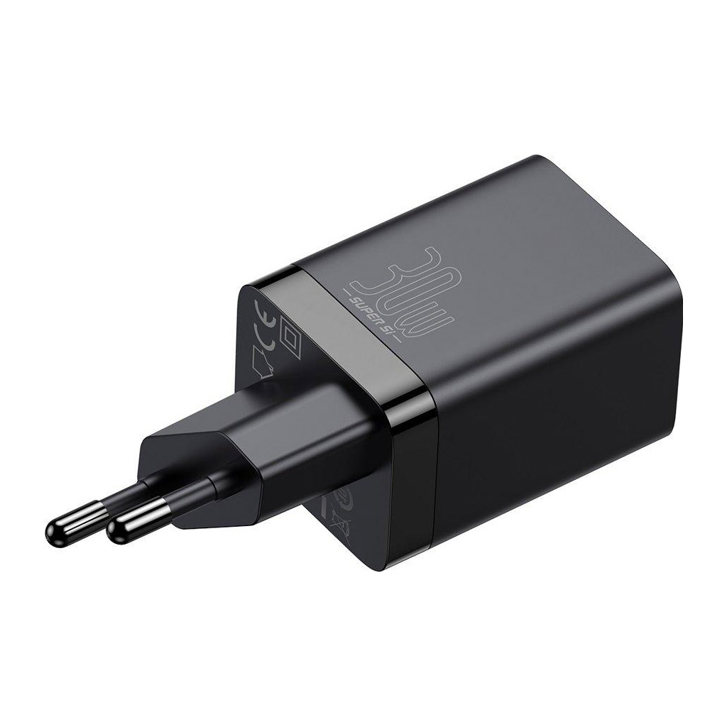 Зарядний пристрій Baseus Super Si Pro Quick Charger C+U 30W black (CCSUPP-E01) - фото 2 Зарядний пристрій Baseus Super Si Pro Quick Charger C+U 30W black (CCSUPP-E01) - фото 2