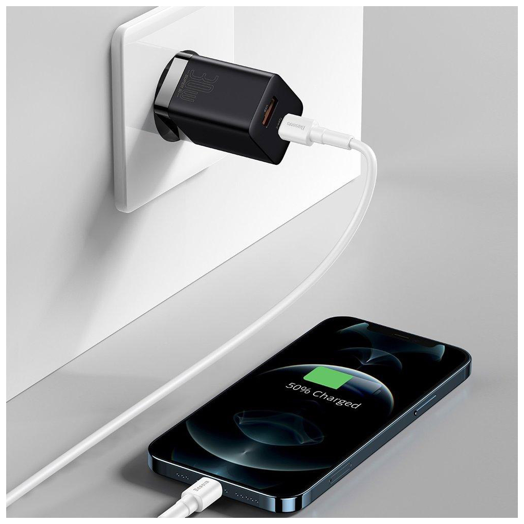 Зарядний пристрій Baseus Super Si Pro Quick Charger C+U 30W black (CCSUPP-E01) - фото 8 Зарядний пристрій Baseus Super Si Pro Quick Charger C+U 30W black (CCSUPP-E01) - фото 8