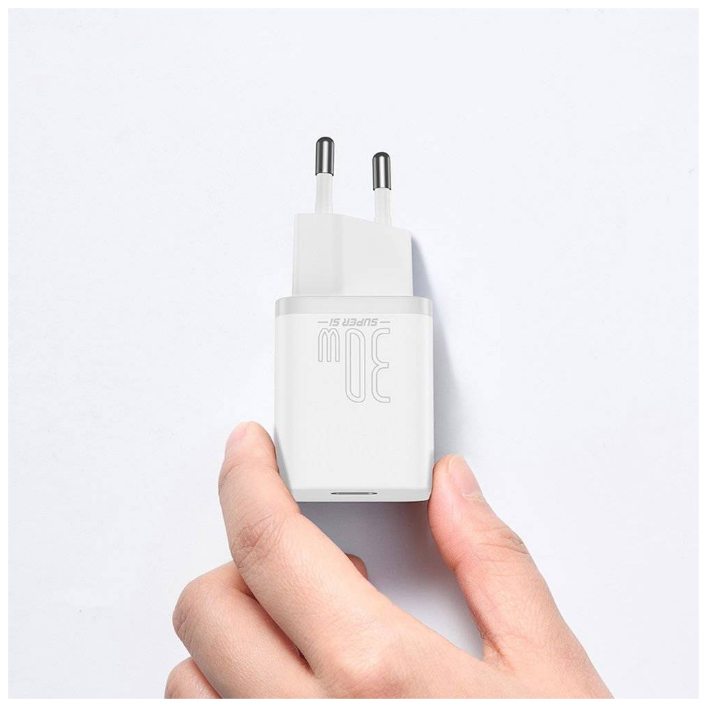 Зарядний пристрій Baseus Super Si quick charger IC 30W white (CCSUP-J02) - фото 12 Зарядний пристрій Baseus Super Si quick charger IC 30W white (CCSUP-J02) - фото 12