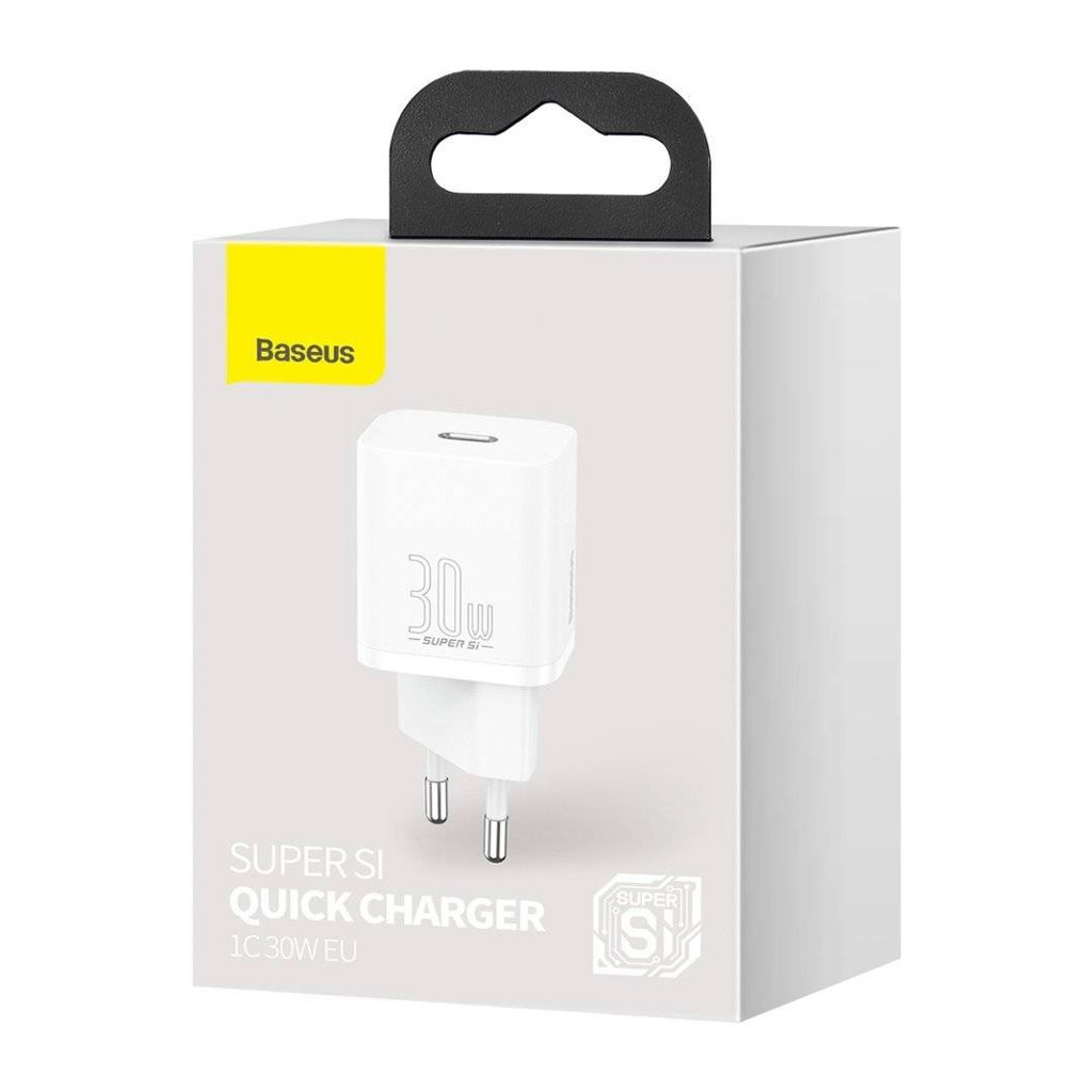 Зарядний пристрій Baseus Super Si quick charger IC 30W white (CCSUP-J02) - фото 6 Зарядний пристрій Baseus Super Si quick charger IC 30W white (CCSUP-J02) - фото 6