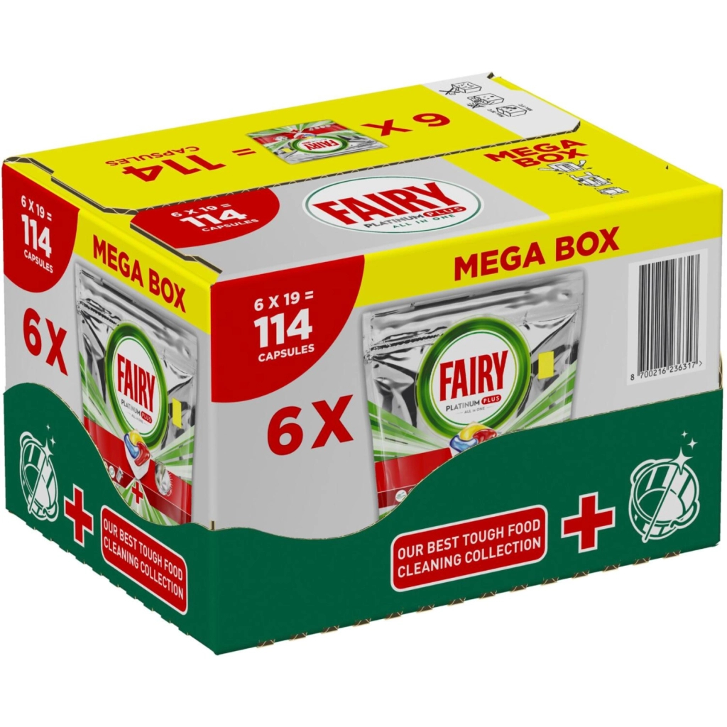 Таблетки для посудомийних машин Fairy Platinum Plus All in One Lemon 114 шт. (8700216236317) Таблетки для посудомийних машин Fairy Platinum Plus All in One Lemon 114 шт. (8700216236317)