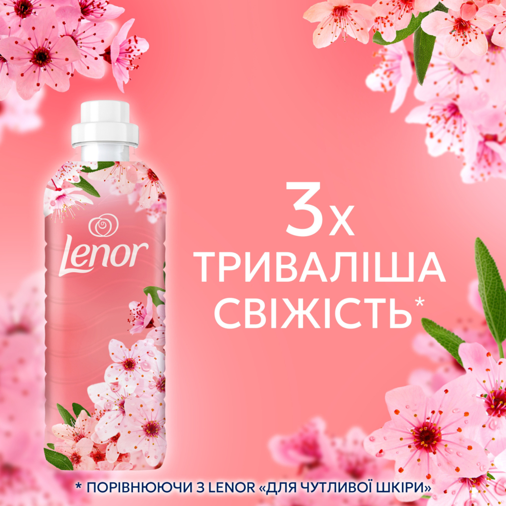 Кондиціонер для білизни Lenor Вишневий цвіт та шавлія 1.239 л (8700216723602) - фото 7 Кондиціонер для білизни Lenor Вишневий цвіт та шавлія 1.239 л (8700216723602) - фото 7