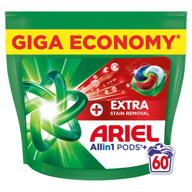 Капсули для прання Ariel Pods+ All-in-1 Extra Stain Removal Екстрасила виведення плям 60 шт. (8700216764032) - фото 1