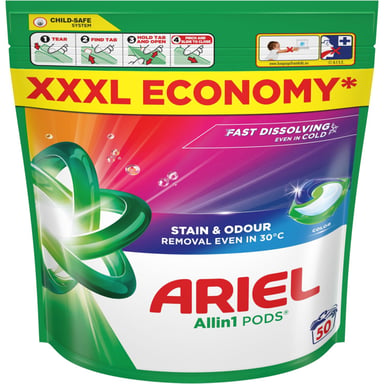 Капсули для прання Ariel Pods All-in-1 Color Для кольорового 50 шт. (8700216764285) - фото 1