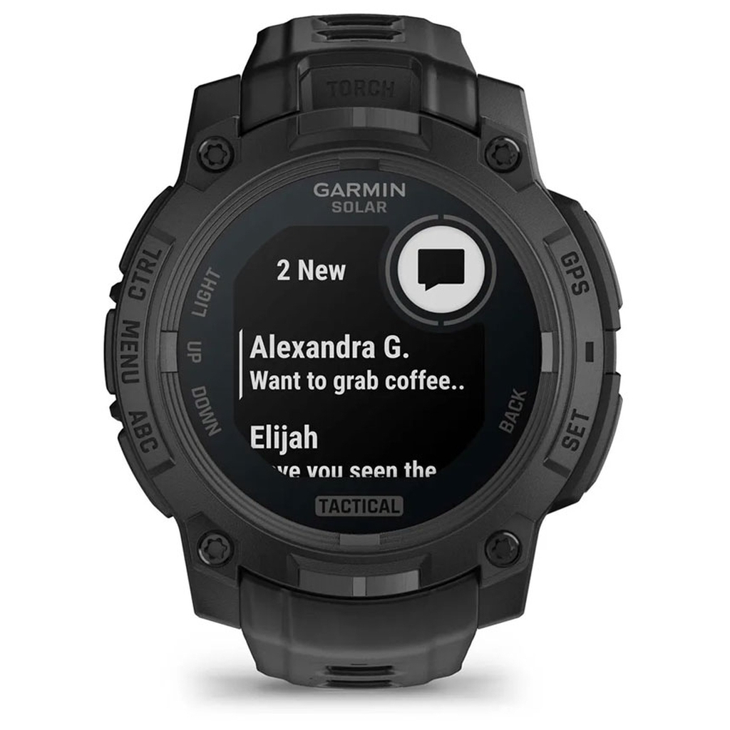 Смарт-годинник Garmin Instinct 3, Tactical, Solar, 45mm, Black, GPS смарт-годинник (010-02934-50) - фото 2 Смарт-годинник Garmin Instinct 3, Tactical, Solar, 45mm, Black, GPS смарт-годинник (010-02934-50) - фото 2