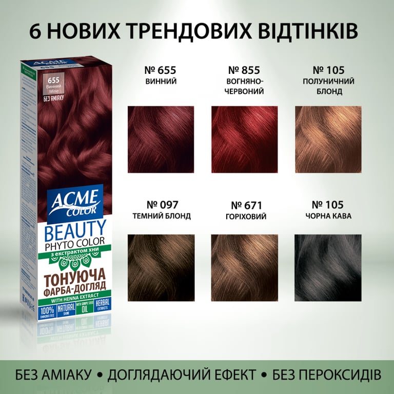 Фарба для волосся Acme Color Beauty Phyto 855 - Вогняно-червоний (4823115501912) - фото 3