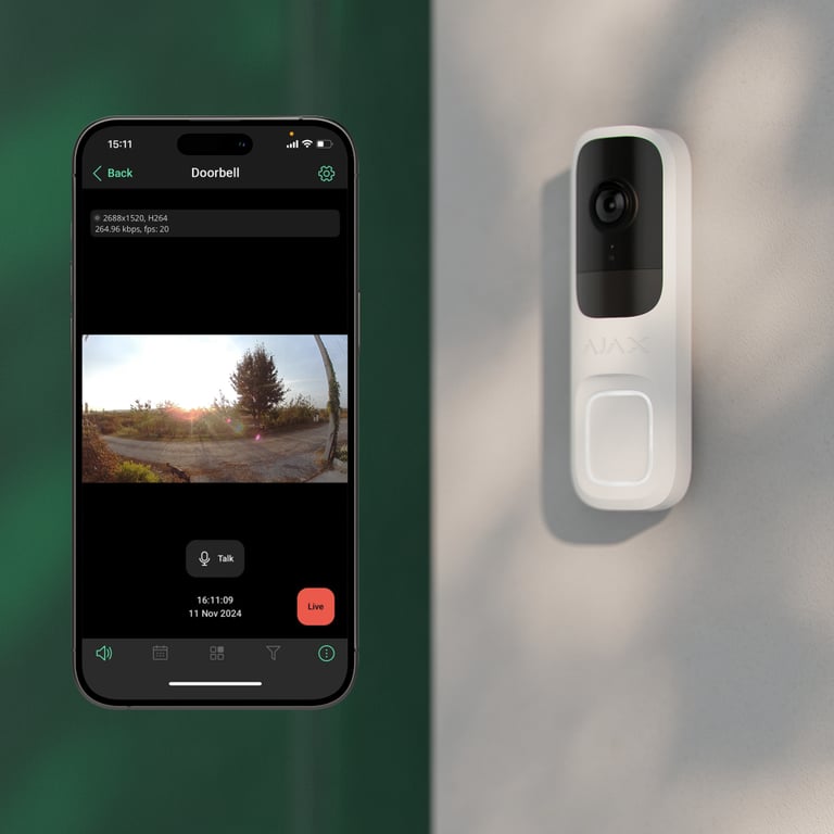 Панель виклику Ajax Doorbell graphite - фото 4