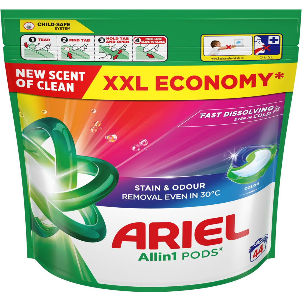 Капсули для прання Ariel Pods All-in-1 Color Для кольорового 44 шт. (8700216764544) - фото 1 Капсули для прання Ariel Pods All-in-1 Color Для кольорового 44 шт. (8700216764544) - фото 1